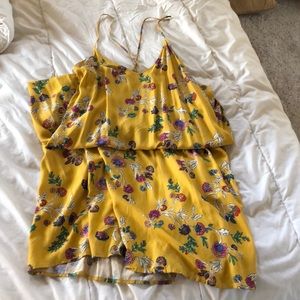 Yellow floral maxi dress